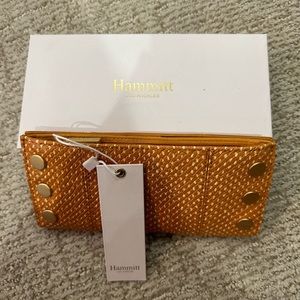 Hammitt 110 North Apricot Tan Snake Bifold Wallet